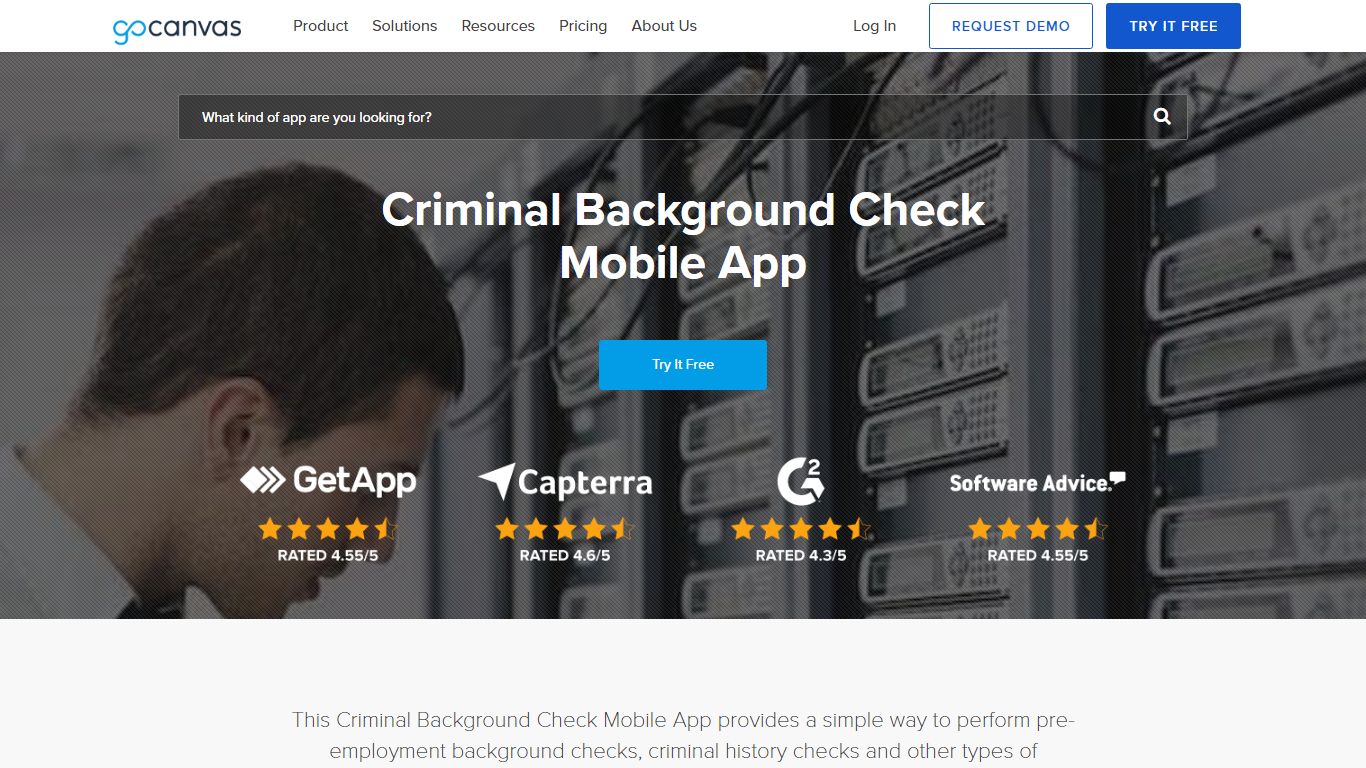 Criminal Background Check Form Mobile App - iPhone, iPad, Android